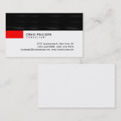 Simple Trendy Cute Red White Visitekaartje (Voorkant / Achterkant)