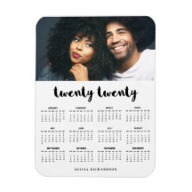 Simple Trendy Typografie 2020 Photo Calendar
