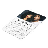 Simple Trendy Typografie 2020 Photo Calendar Magneet (Linkerzijde)