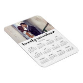 Simple Trendy Typography 2017 Photo Calendar Magneet (Rechterzijde)
