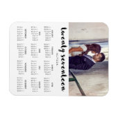 Simple Trendy Typography 2017 Photo Calendar Magneet (Horizontaal)