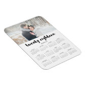 Simple Trendy Typography 2018 Photo Calendar Magneet (Rechterzijde)