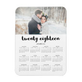 Simple Trendy Typography 2018 Photo Calendar Magneet (Verticaal)