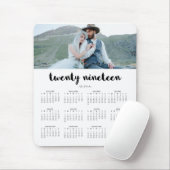 Simple Trendy Typography 2019 Photo Calendar Muismat (Met muis)