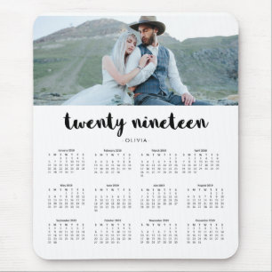 Simple Trendy Typography 2019 Photo Calendar Muismat