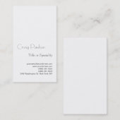 Simple Trendy White Consultant Visitekaartje (Voorkant / Achterkant)