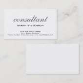 Simple Trendy White Consultant Visitekaartje (Voorkant / Achterkant)