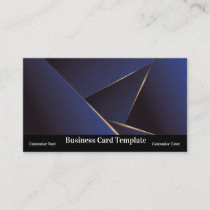 Simple Triangle Abstract Blue Classy Visitekaartje