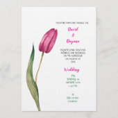 Simple tulip flower invitation kaart (Voorkant)