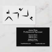 Simple Tumbler Gymnast Gymnastiek Symbool Visitekaartje (Voorkant / Achterkant)