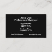 Simple Tumbler Gymnast Gymnastiek Symbool Visitekaartje (Achterkant)