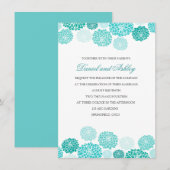 Simple Turquoise Garden Wedding Kaart (Voorkant / Achterkant)