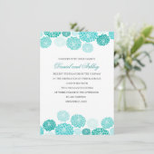 Simple Turquoise Garden Wedding Kaart (Staand voorkant)