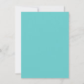 Simple Turquoise Garden Wedding Kaart (Achterkant)