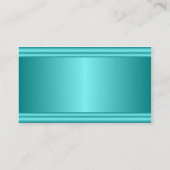 Simple Turquoise Metal Look Visitekaartje (Achterkant)