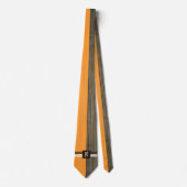 Simple Two Tone Oranje and Sepia Initialen Monogra Stropdas (Voorkant)