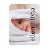 Simple Type Baby Birth Photo Notice Magnet Magneet (Verticaal)