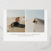 Simple Typographic Full Photo Dubbelzijd 3 Photo Folie Uitnodiging (Achterkant)