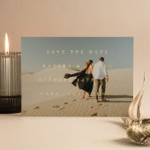 Simple Typographic Full Photo Dubbelzijd 3 Photo Folie Uitnodiging