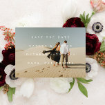 Simple Typographic Full Photo Dubbelzijd 3 Photo Save The Date<br><div class="desc">Dit minimalistische en moderne opslagsysteem biedt eenvoudige en schone functies boven uw foto,  met ruimte voor meer foto's en extra details die aan de achterkant van de kaart moeten worden toegevoegd.</div>