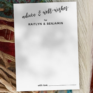 Simple Typography Advice & Well Wishes Advieskaart