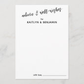 Simple Typography Advice & Well Wishes Advieskaart (Voorkant)