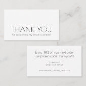 Simple Typography Company Hartelijk Dank Visitekaartje (Voorkant / Achterkant)