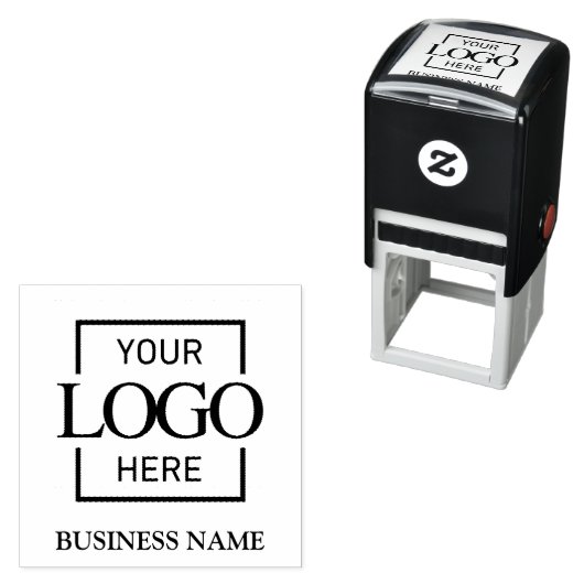 Simple Typography Custom Business Logo Branding Zelfinktende Stempel (In situ)