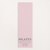 Simple Typography Custom Pink Pilates Princess Yogamat (Voorkant)