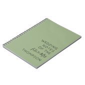 Simple Typography Future Mrs Sage Green Wedding Notitieboek (Linkerzijde)