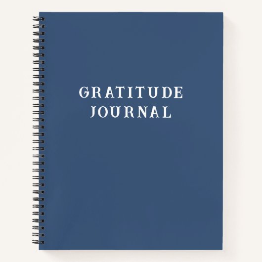 Simple Typography Gratitude Journal of Indigo Blue Notitieboek (Voorkant)
