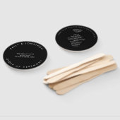 Simple Typography White Text Black Wedding Program Handwaaier (Niet-gemonteerd)