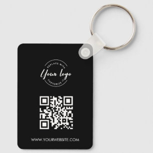 Simple Uw Logo QR-code komt hier Gewoon Sleutelhanger