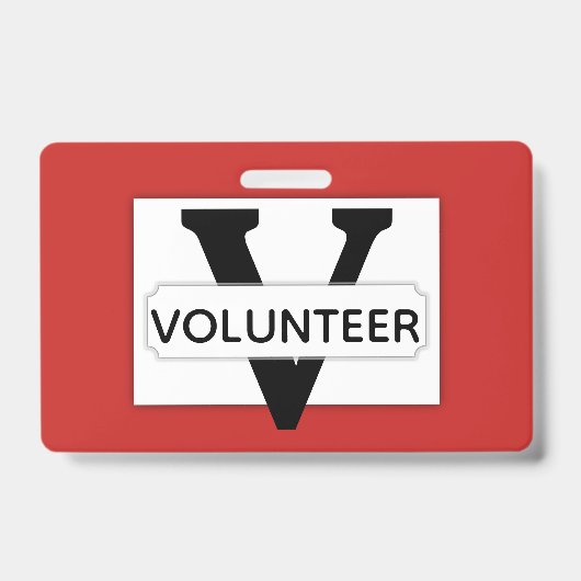 Simple V - Vrijwilliger Badge (Voorzijde)