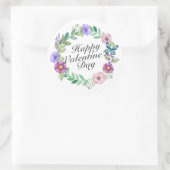 Simple Valentijnsdag Floral Wreath Sticker (Tas)