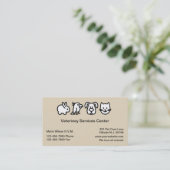 Simple Veterinarian Pet Hospital Visitekaartje (Staand voorkant)
