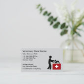 Simple Veterinary Pet Doctor Business Cards Visitekaartje (Staand voorkant)