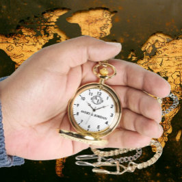 Simple Vintage Style Floral Monogram couple names Horloge