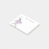 Simple Watercolor Botanical Custom Name Post-it® Notes (Schuin)