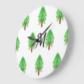 Simple watercolor Christmas pattern add monogram Grote Klok (Hoek)