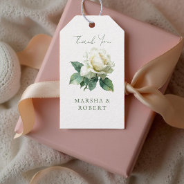Simple Watercolor Rose Elegant Botanical Greenery Cadeaulabel