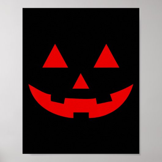 Simple Watermelon Jack O Lantern Summer Halloween  Poster (Voorkant)