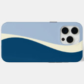 Simple Waves 2 in donkerblauw, lichtblauw en crème Case-Mate iPhone Case (Achterkant (horizontaal))