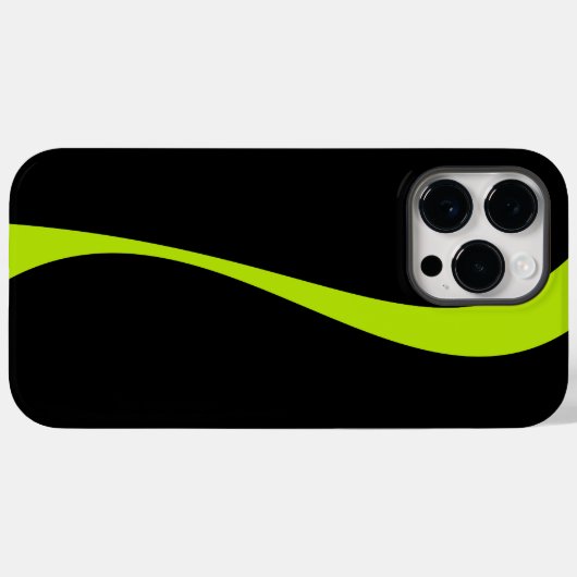 Simple Waves 2 in Lime Groen en Zwart Case-Mate iPhone Case (Achterkant (horizontaal))