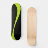 Simple Waves 2 in Lime Groen en Zwart Persoonlijk Skateboard (Voorkant)