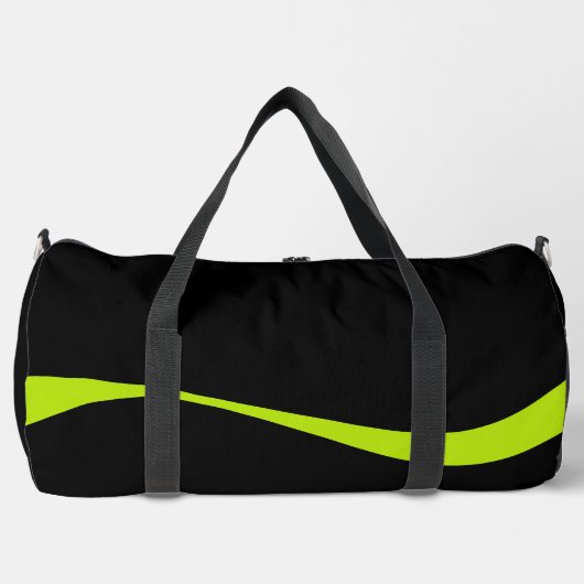 Simple Waves 2 in Lime Groen en Zwart Plunjezak (Voorkant)