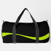 Simple Waves 2 in Lime Groen en Zwart Plunjezak (Achterkant)