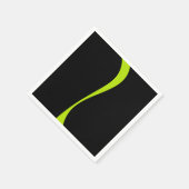 Simple Waves 2 in Lime Groen en Zwart Servet (Hoek)