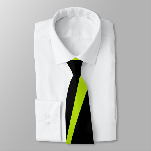 Simple Waves 2 in Lime Groen en Zwart Stropdas (Gebonden)