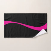 Simple Waves 2 in Magenta en Zwart Bad Handdoek (Handdoek)